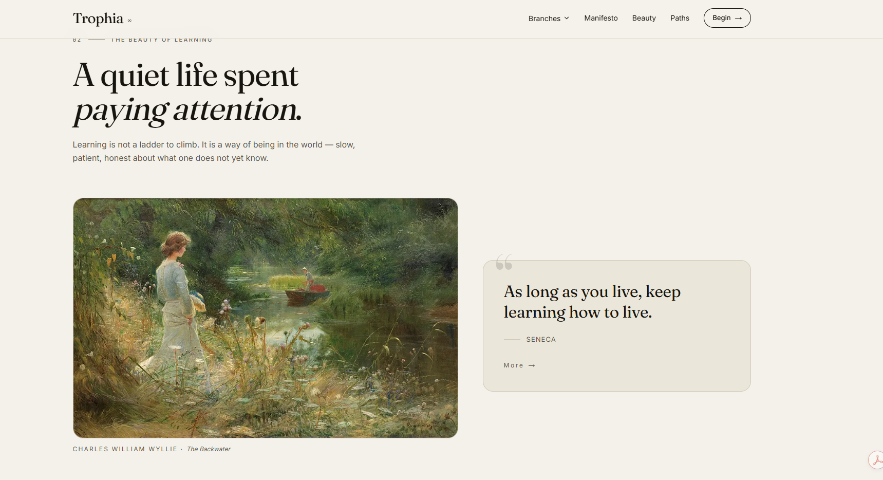 Editorial website design for a professional business website.
